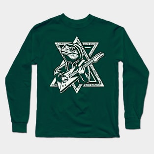 Lizard Wizard Vintage Psychedelic Fan Art Long Sleeve T-Shirt